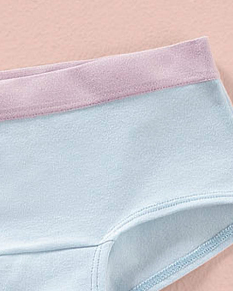 Paquete x 3 panties tipo hipster en algodón suave para niña#color_s44-azul-claro-estampado-rosado