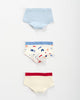 Paquete x 3 panties tipo hipster en algodón suave para niña#color_s47-estampado-azul-marfil