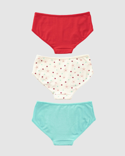Paquete x3 panty clásico para niña#color_s05-azul-claro-fondo-marfil-estampado-fondo-rojo