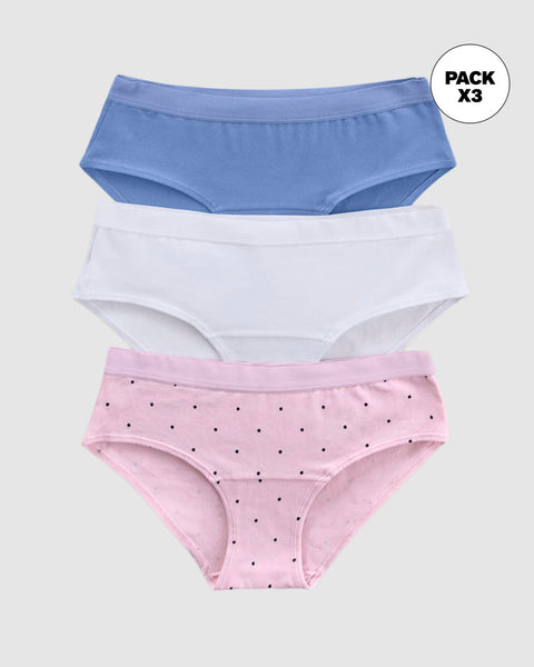 Paquete x 3 panties estilo hípster en algodón#color_s72-blanco-azul-fondo-rosa-estampado