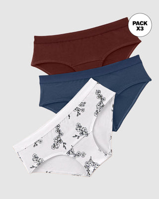 Paquete x 3 panties estilo hípster en algodón#color_s79-estampado-azul-vino