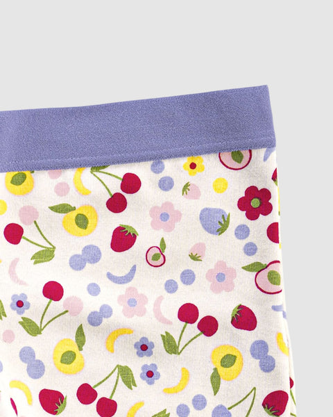 Bóxer para niña elaborado en algodón#color_b75-marfil-estampado-flores