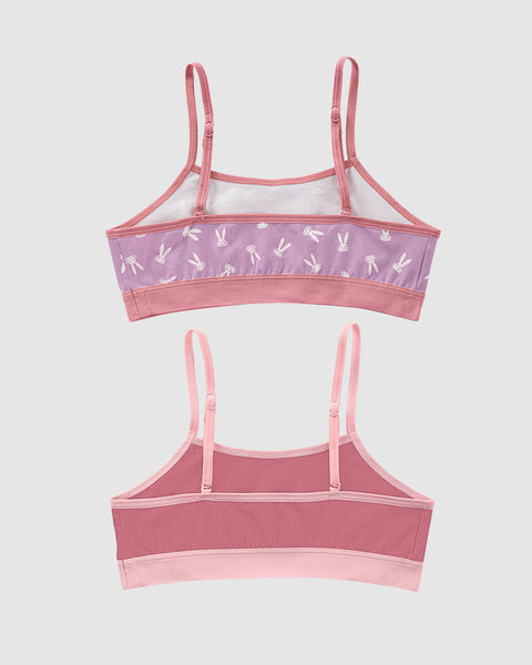 Paquete x 2 Top para niña#color_s04-coral-morado-estampado-conejos