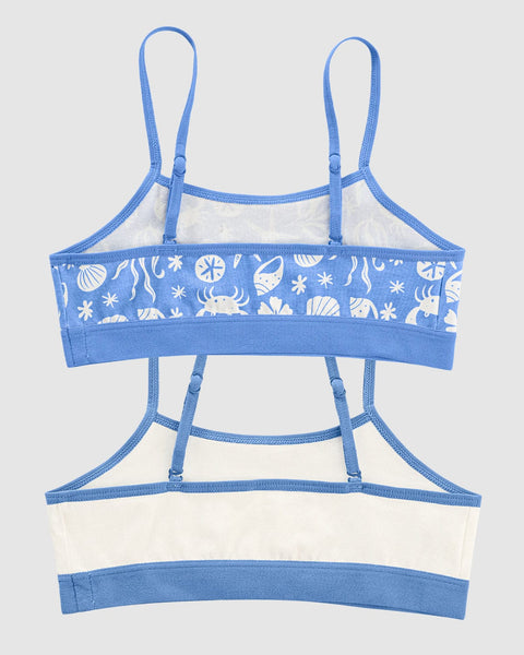 Paquete x 2 Top para niña#color_s17-marfil-azul-estampado