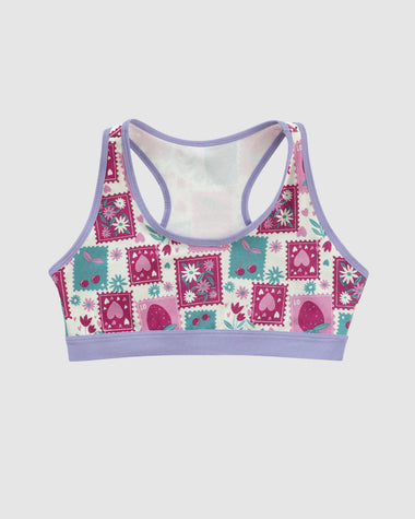 Top con espalda deportiva elaborado en algodón para niña#color_b76-marfil-estampado-corazon