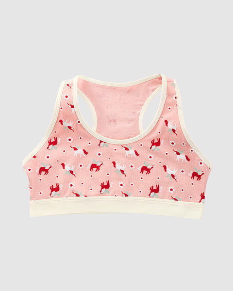 Top con espalda deportiva elaborado en algodón para niña#color_b89-fondo-rosado-estampado