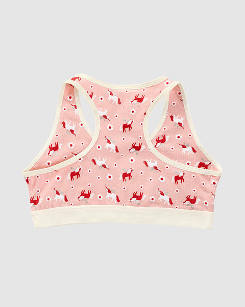 Top con espalda deportiva elaborado en algodón para niña#color_b89-fondo-rosado-estampado