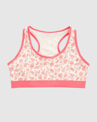 Top con espalda deportiva elaborado en algodón para niña#color_c04-marfil-estampado