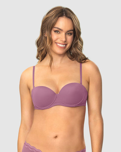 Brasier strapless con arco de realce suave#color_402-morado-claro