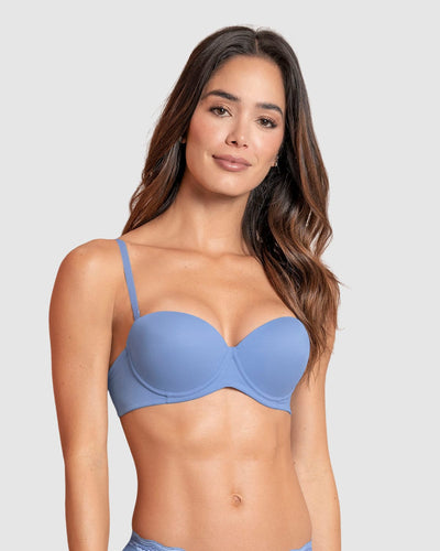 Brasier strapless con arco de realce suave#color_576-azul-claro