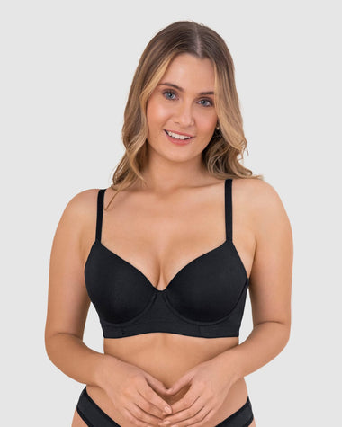 Brasier triangular de realce suave y espalda ancha#color_700-negro