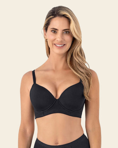 Brasier triangular de realce suave y espalda ancha#color_700-negro