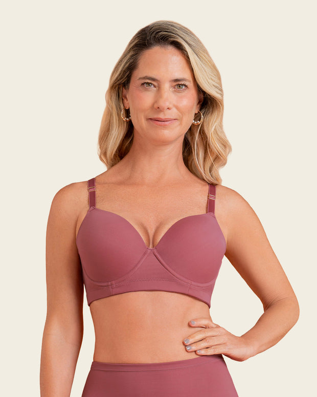 Brasier de realce suave y buen cubrimiento en espalda