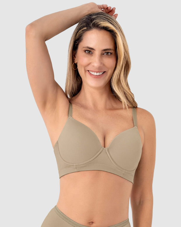 Brasier de realce suave y buen cubrimiento en espalda