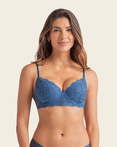 Brasier en encaje con cargaderas multiusos#color_599-azul