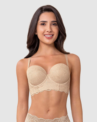 Brasier balconet de encaje con realce incorporado#color_802-habano