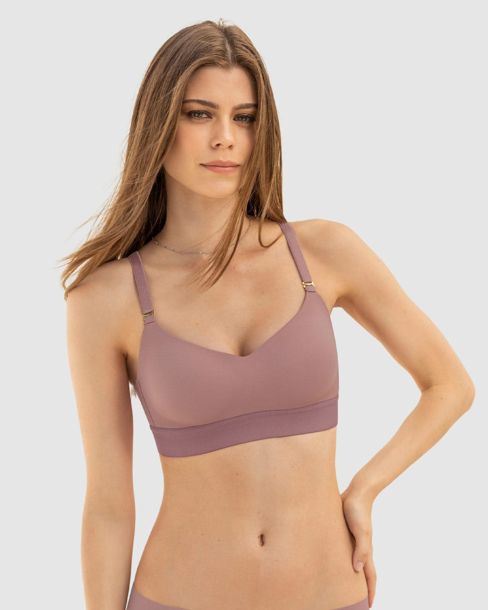 Brasier tipo top ultraliviano con copas internas fijas