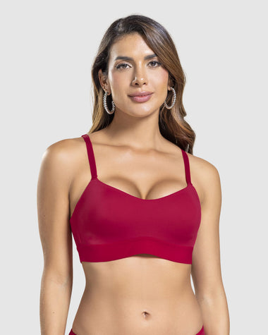 Brasier tipo top ultraliviano con copas internas fijas#color_323-rojo