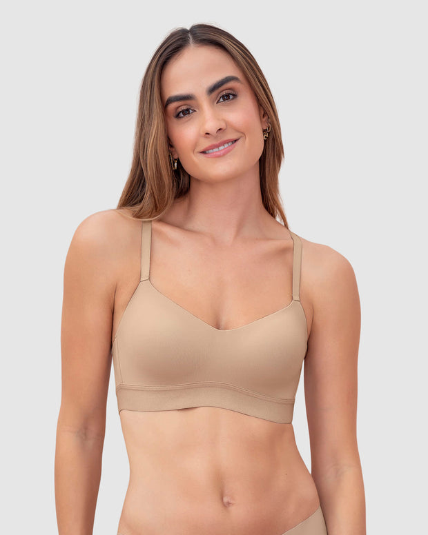 Brasier tipo top ultraliviano con copas internas fijas