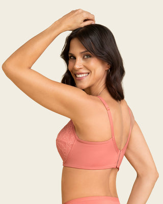 Brasier triangular con copas en encaje y espalda en tela lisa#color_118-salmon