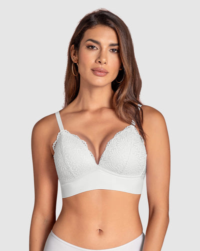 Brasier sin arco Liso y Encaje#color_000-blanco