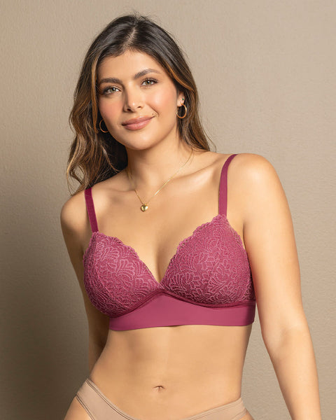 Brasier sin arco Liso y Encaje#color_300-rosa-medio