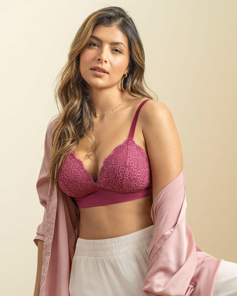 Brasier sin arco Liso y Encaje#color_300-rosa-medio
