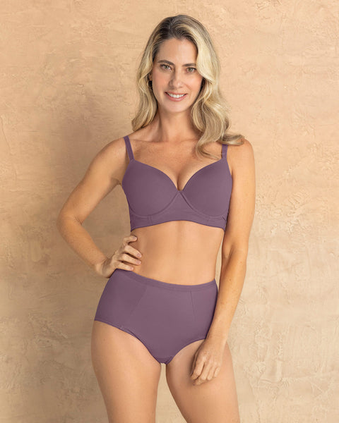 Panty clásico de control suave con excelente modelación#color_043-mora
