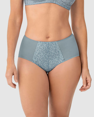 Panty clásico de control suave con toques de encaje en abdomen#color_159-azul-claros