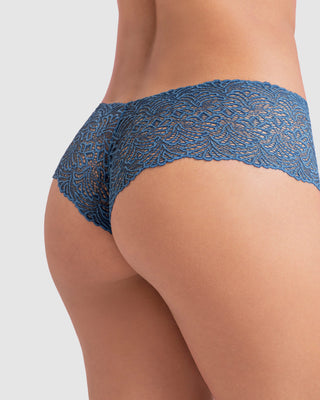 Panty estilo hípster en encaje sexy con refuerzo en algodón#color_599-azul