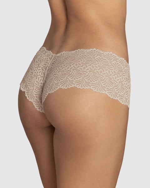 Panty estilo hipster en encaje sexy con refuerzo en algodón#color_801-brown