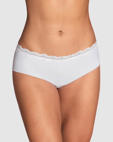 Panty hípster con encaje en cintura tiro medio#color_000-blanco