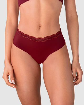 Panty hípster con encaje en cintura tiro medio#color_174-rojo-oscuro