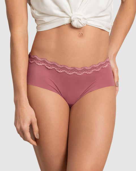 Panty hipster con encaje en cintura tiro medio#color_221-terracota-oscuro