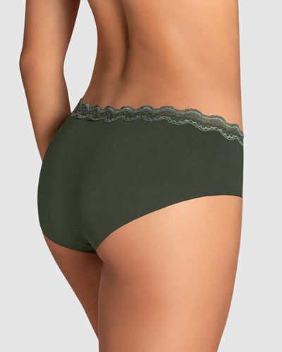 Panty hípster con encaje en cintura tiro medio#color_249-verde-militar