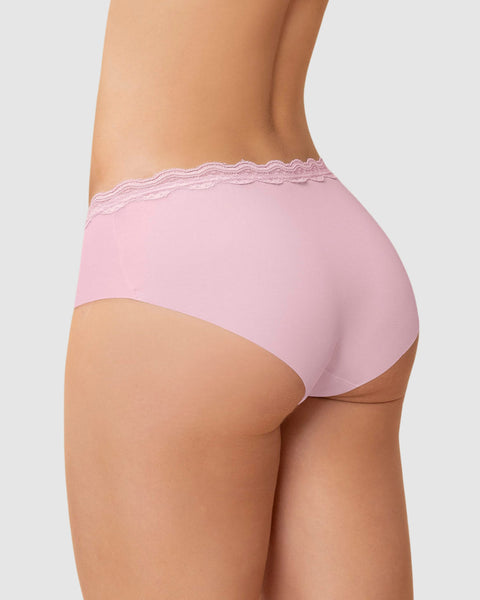 Panty hípster con encaje en cintura tiro medio1