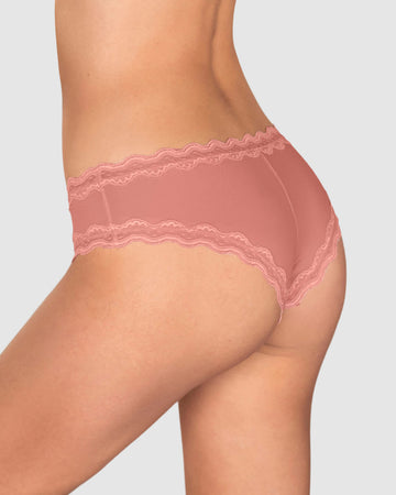Panty cachetero en tul con toques de encaje suave al tacto#color_122-rosado