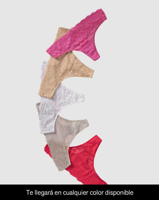 Tanga brasilera en encaje, te llegará en diseño disponible