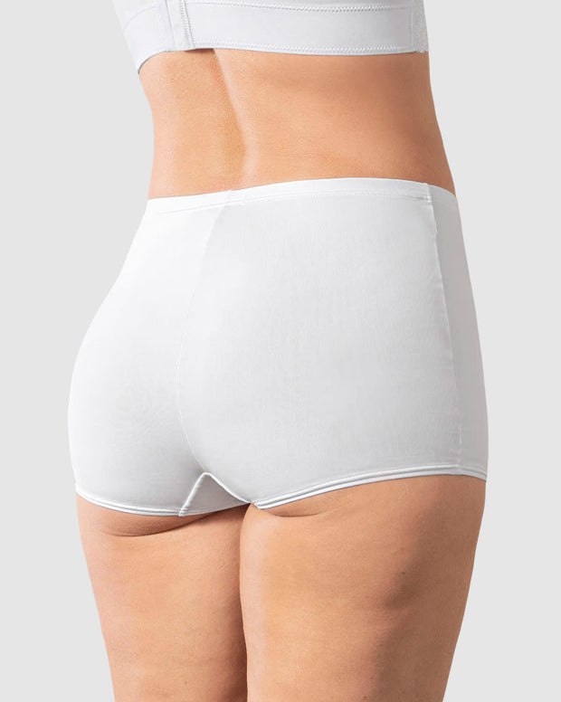 Bóxer tiro alto en tela lisa