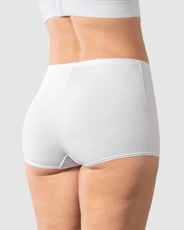 Bóxer tiro alto en tela lisa