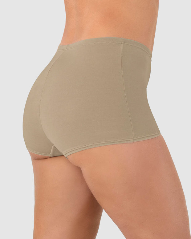 Bóxer tiro alto en tela lisa