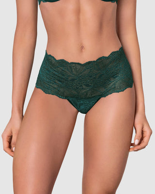 Panty estilo cachetero elaborado en encaje#color_171-verde-oscuro