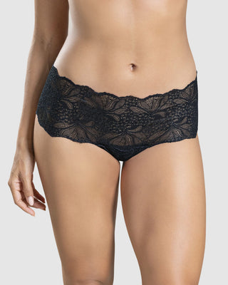 Panty estilo cachetero elaborado en encaje#color_700-negro