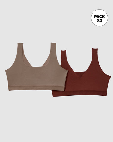 Paquete x 2 tops invisibles doble escote#color_s05-vino-tinto-cafe-claro