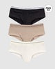 Panties cacheteros paquete x 3 ultracómodos#color_s12-perla-negro-cafe-claro