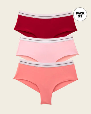 Panties cacheteros paquete x 3 ultracómodos#color_s20-coral-rojo-rosado