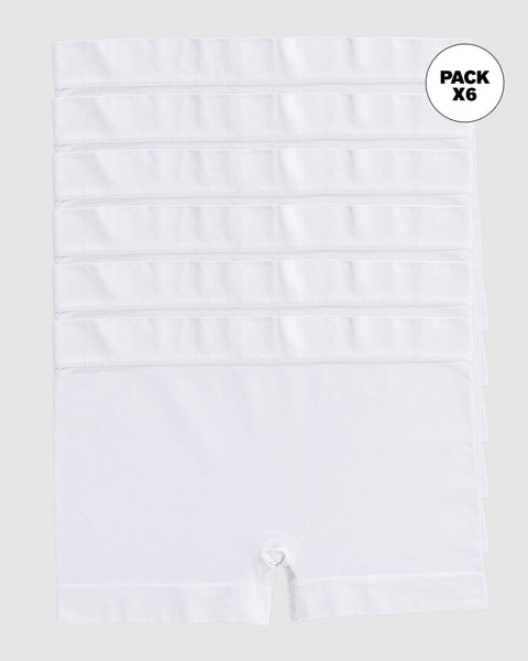 Paquete x 6 bóxers en tecnología seamless de total comodidad#color_000-blanco