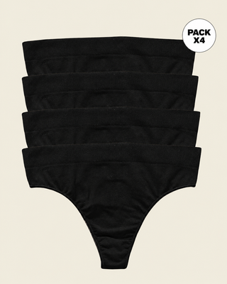 Paquete x 4 brasileras tiro alto en tecnología seamless#color_700-negro