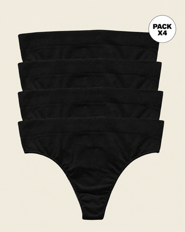 Paquete x 4 brasileras tiro alto en tecnología seamless#color_700-negro