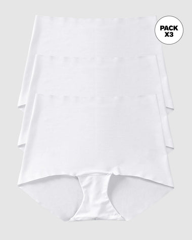 Paquete x 3 bóxers efecto invisible, tiro alto#color_000-blanco
